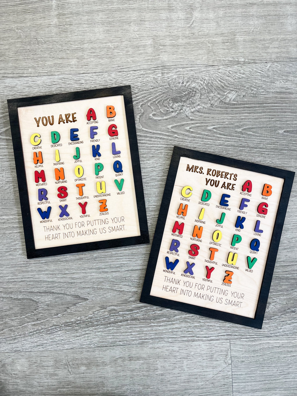 Teacher Personalized Alphabet Sign