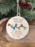 Coworkers Like Christms Lights Wood Ornament