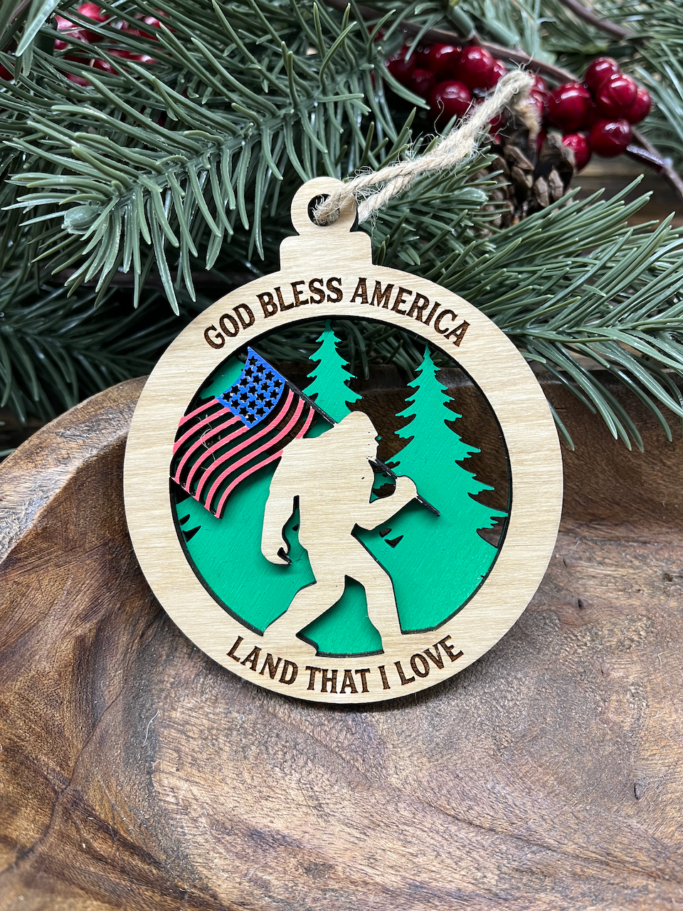 Bigfoot Wood Ornament