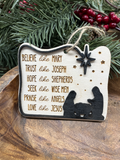 Religious Believe Like Mary Wood Ornament