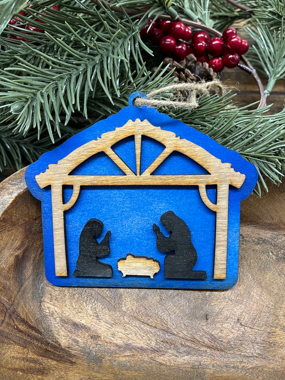 Nativity Wood Ornament