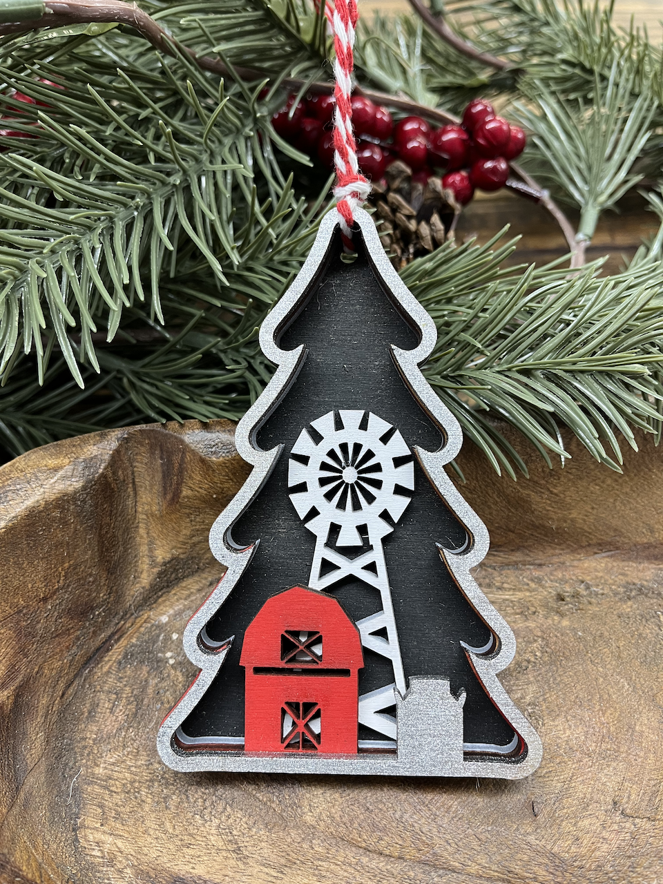 Farm Wood Ornament