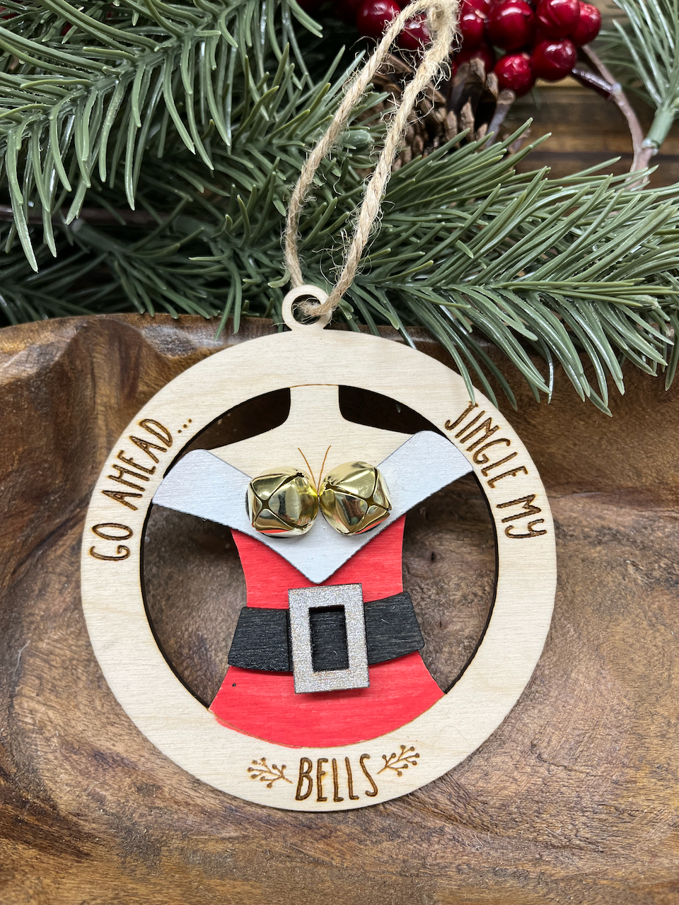 Jingle My Bells Wood Ornament