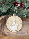 Happy Flippin Holidays Wood Ornament