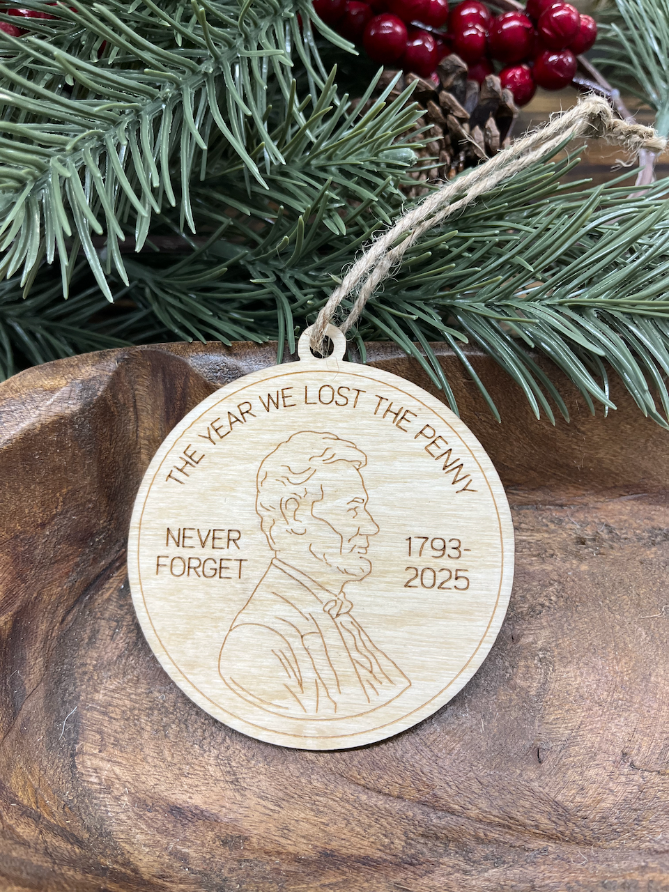 Penny Wood Ornament