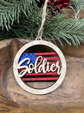 Soldier Wood Ornament
