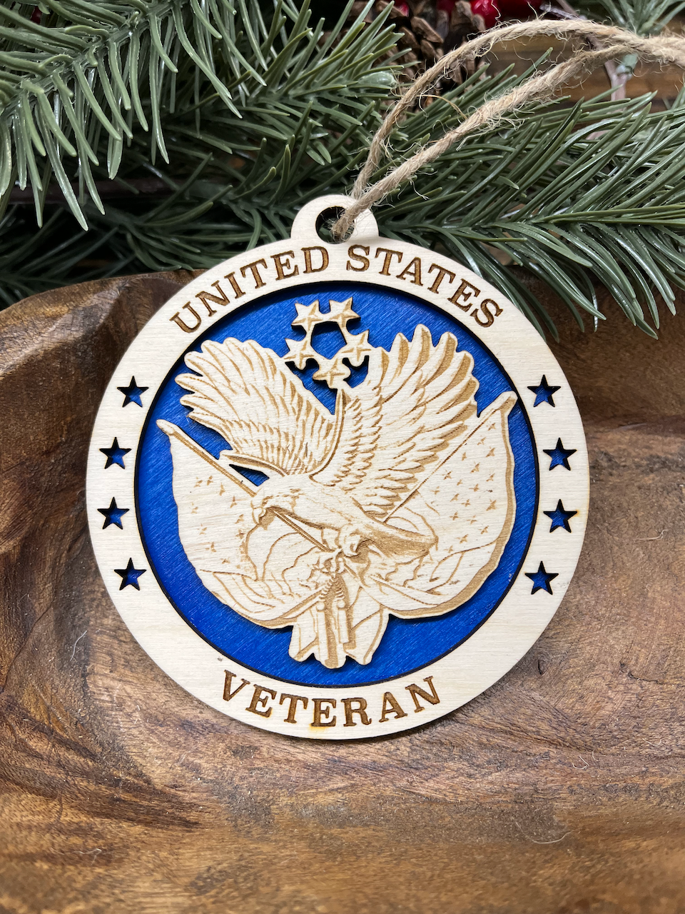 Veteran Wood Ornament