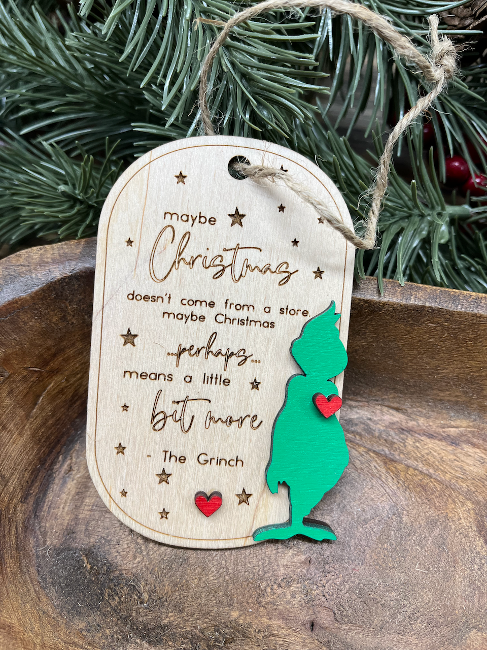 Maybe Christmas Wood Ornament