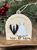 Mr. & Mrs. First Christmas Woo Ornament
