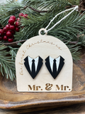 Mr. & Mr. First Christmas Wood Ornament