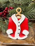 Santa Claus' Coat Wood Ornament