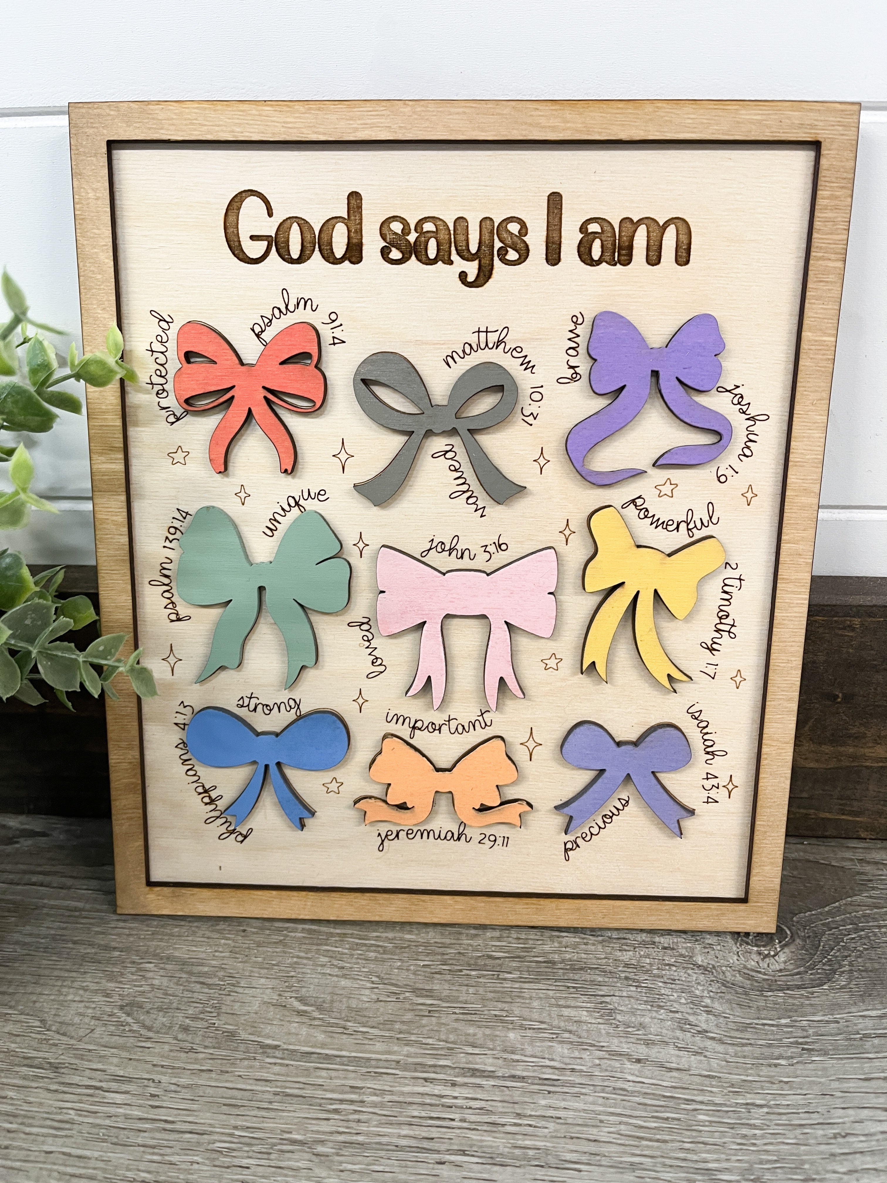 God Says I Am Bow Sign