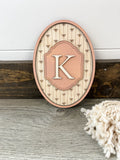 Vintage Bow Monogram mini sign