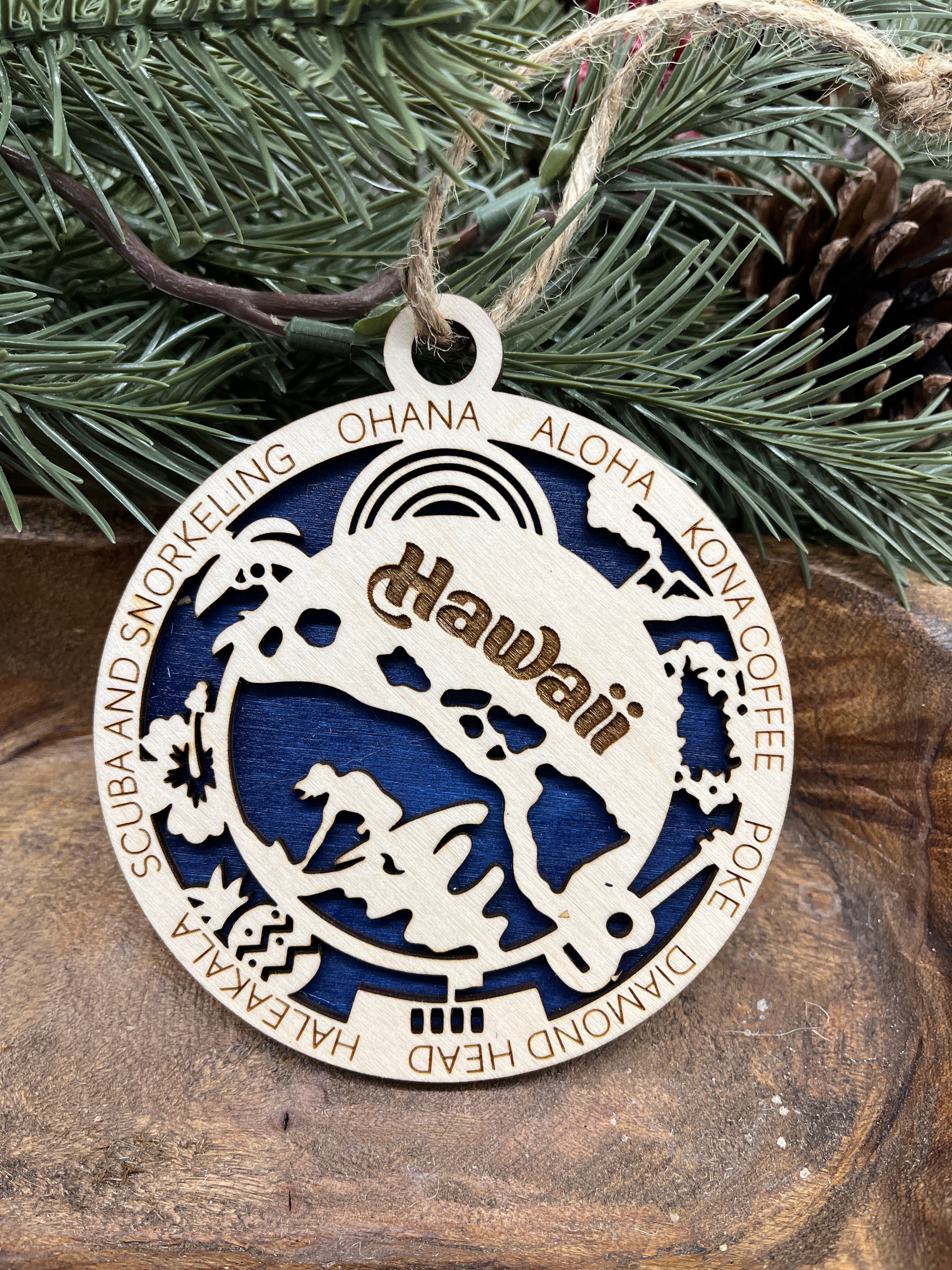 H-M State Wood Ornaments