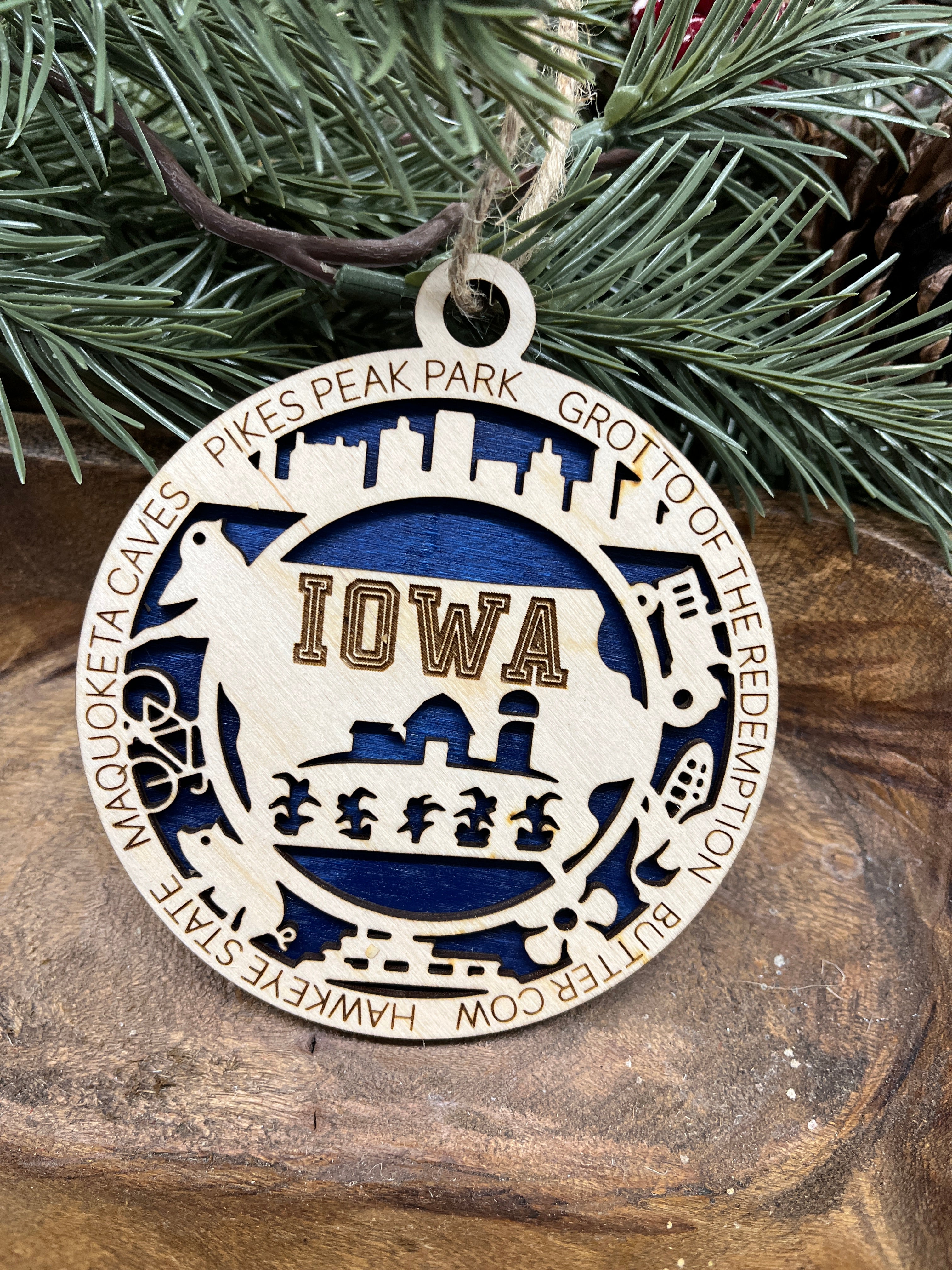 H-M State Wood Ornaments