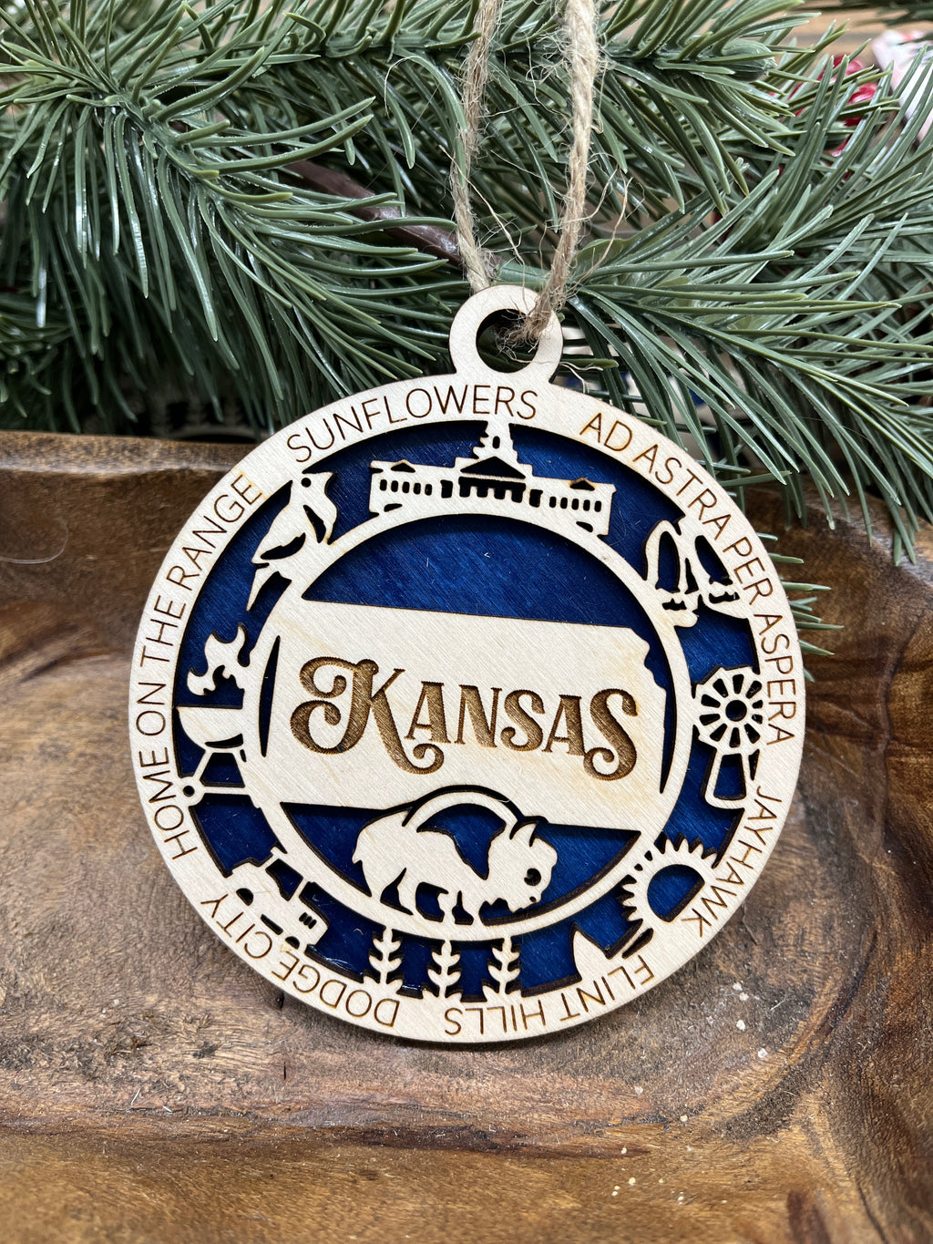 H-M State Wood Ornaments
