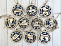 T-W State Wood Ornaments