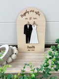 Happily Ever After Wedding Gift - Personalized Wood Sign