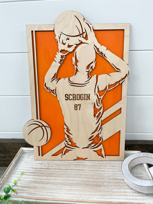 Back View Personalized Sports Sign