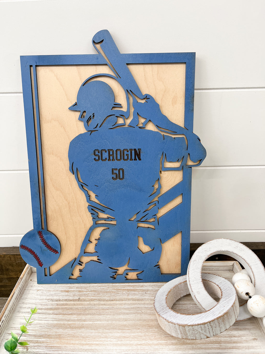 Back View Personalized Sports Sign