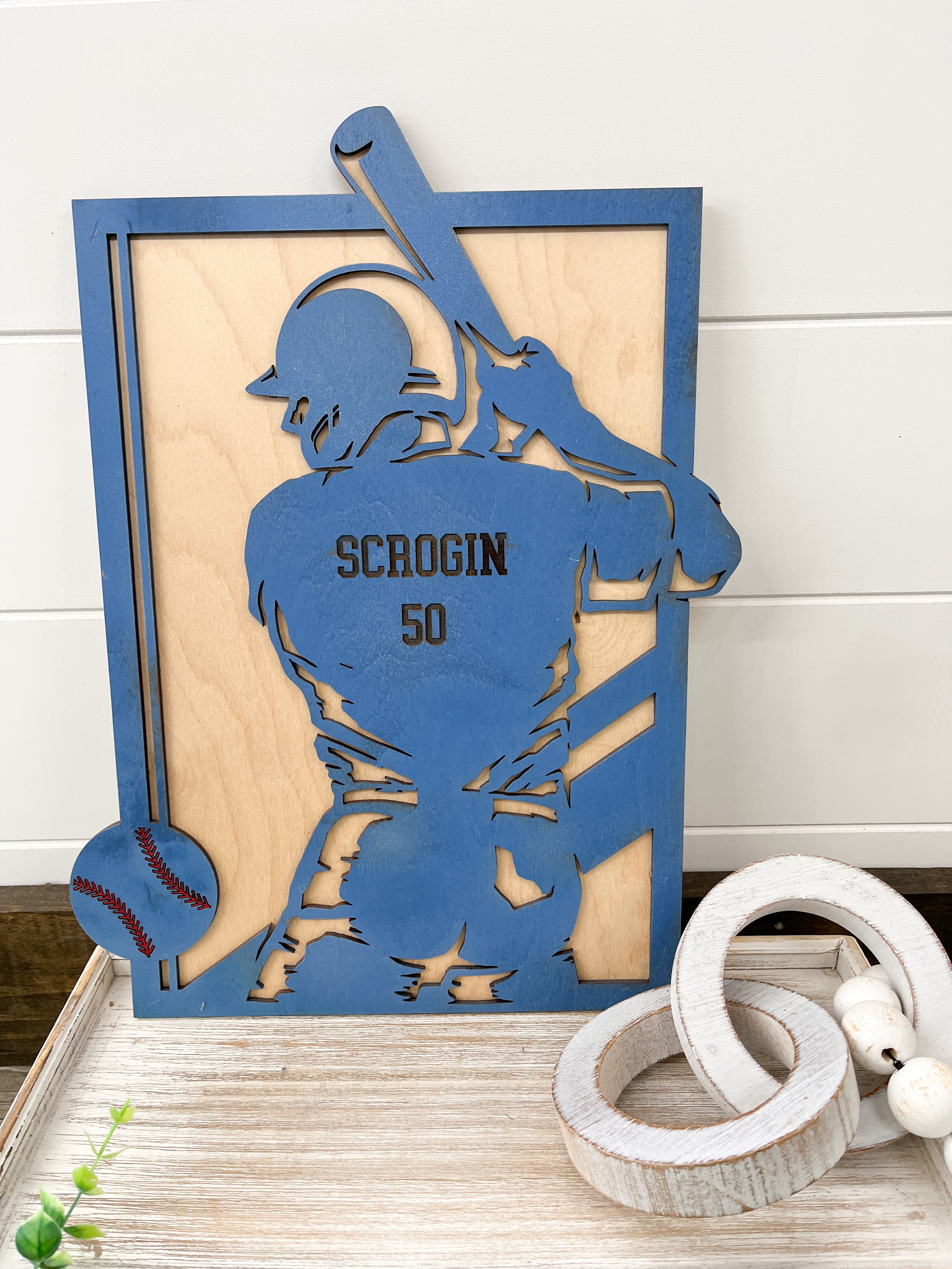 Back View Personalized Sports Sign