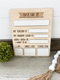First Day of School Sign