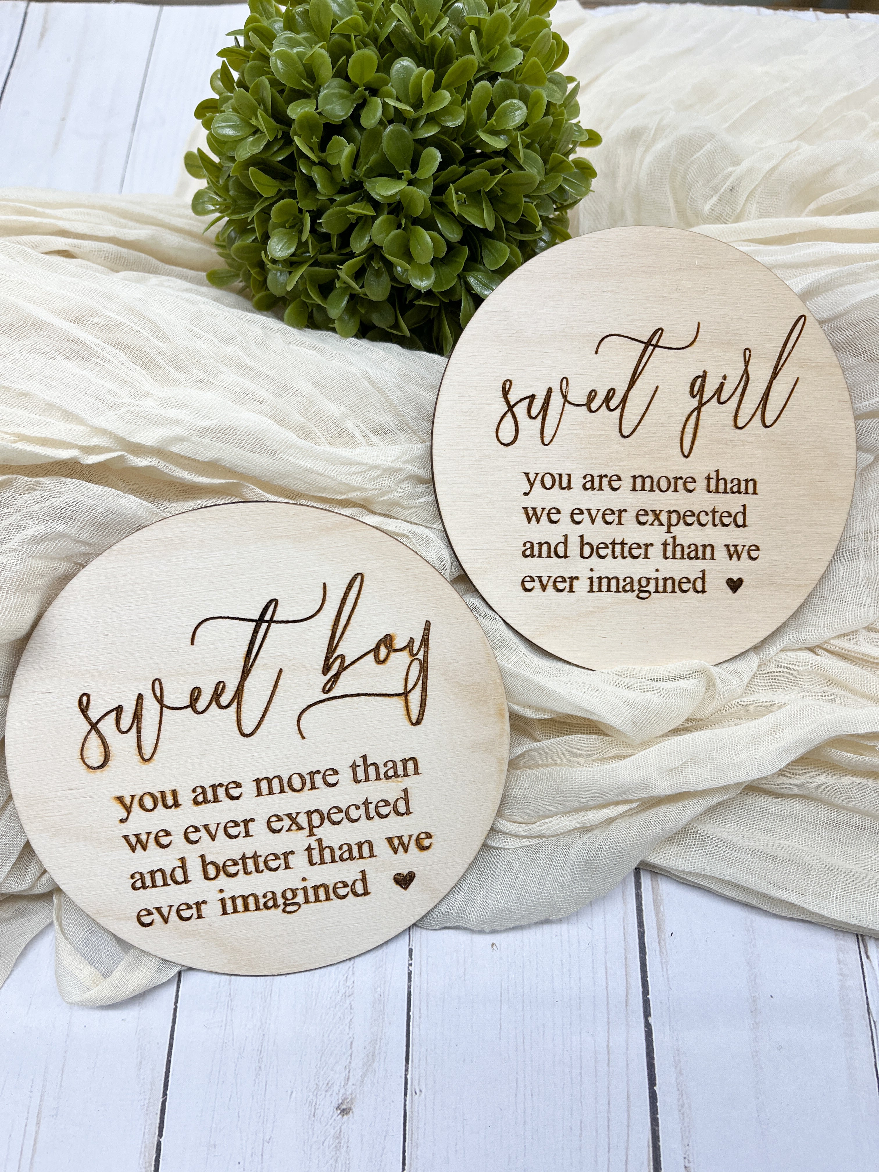 Sweet Boy/Girl Photo Prop