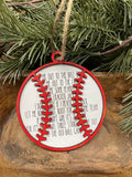 Take Me Out to the Ball Game Wood Ornament