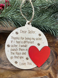 Sister Wood Ornament