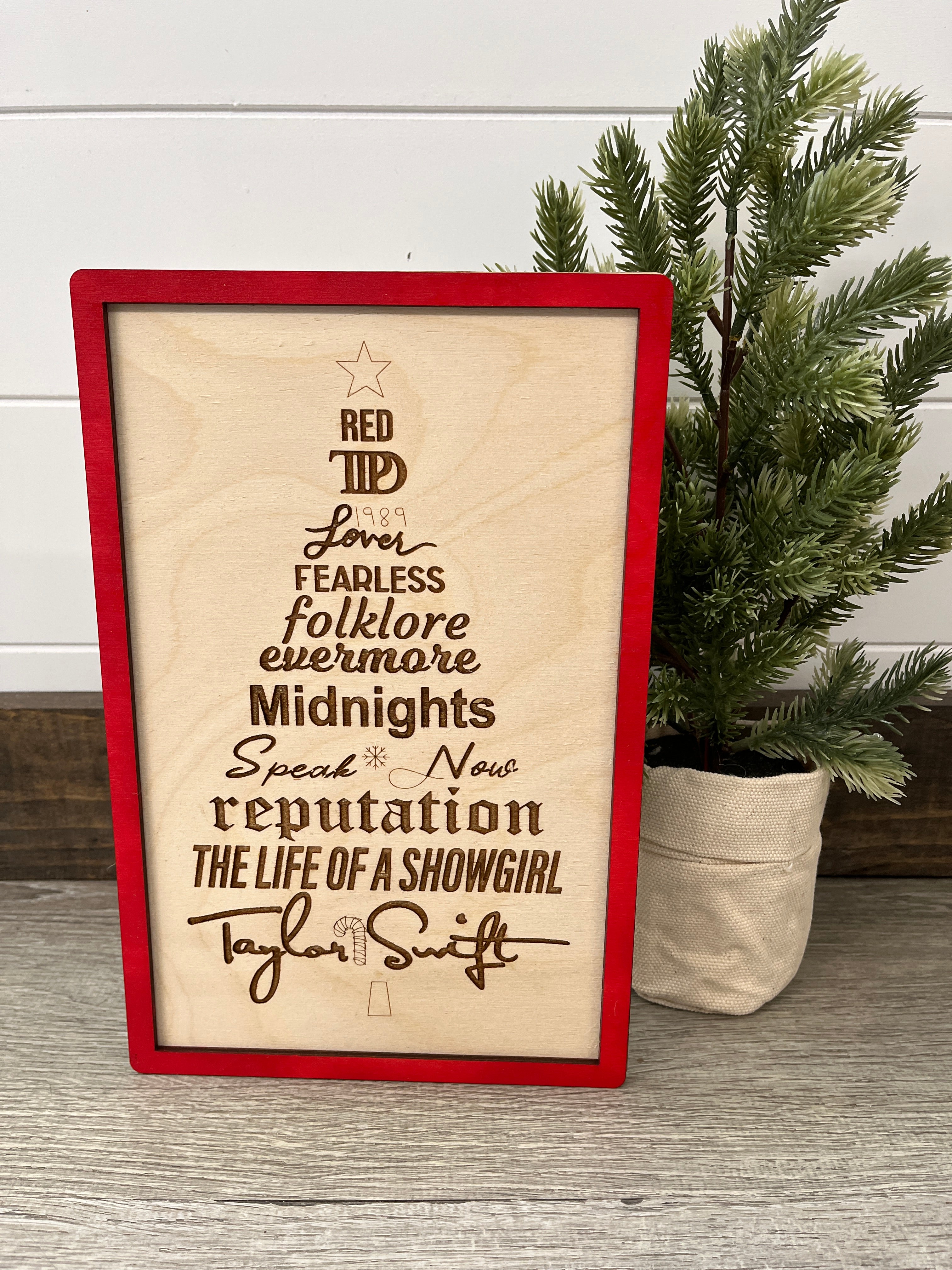 Taylor Albums Tree Sign