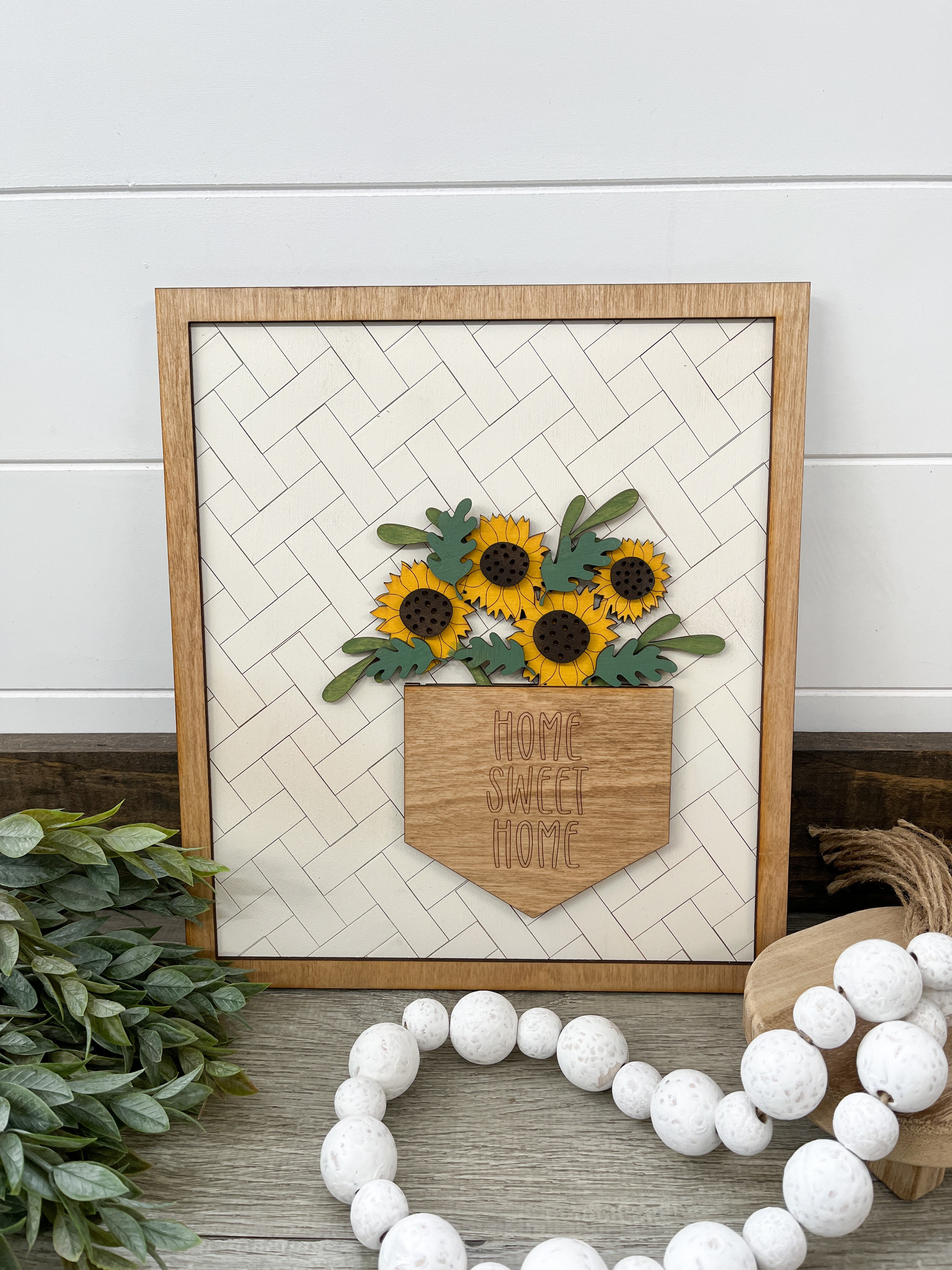 Sunflower Home Sweet Home Sign