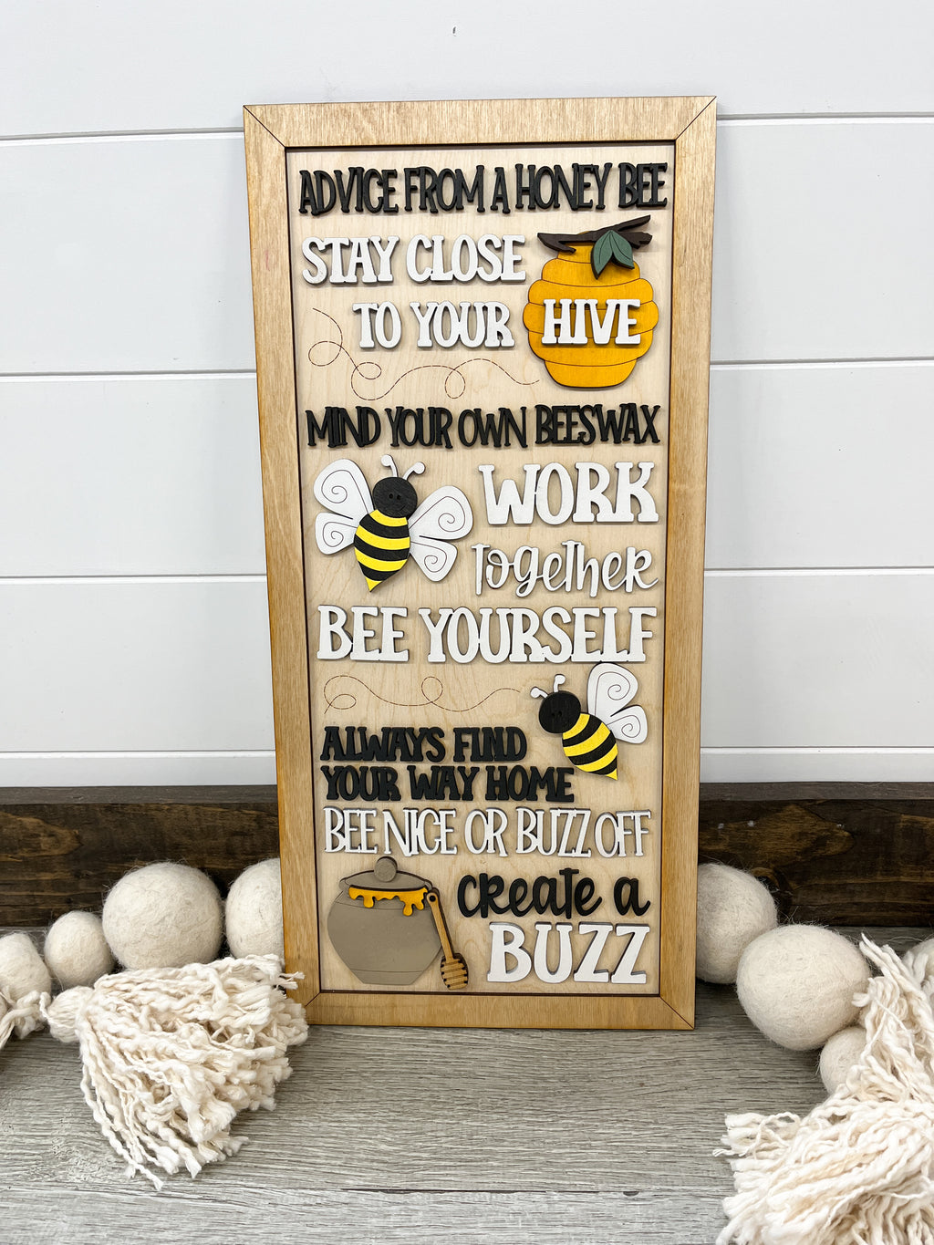 Honey Bee Advice Sign
