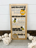Honey Bee Advice Sign
