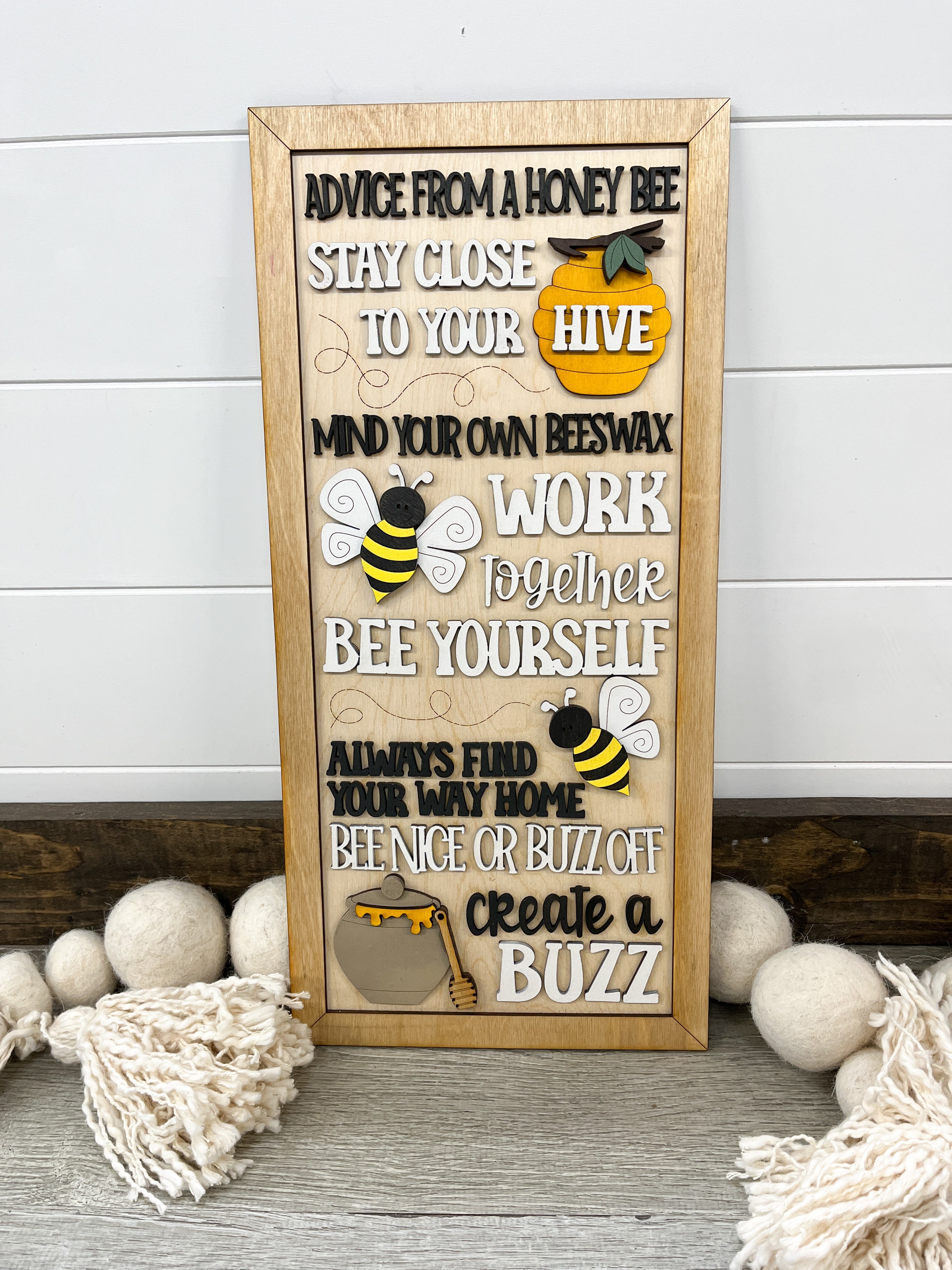 Honey Bee Advice Sign