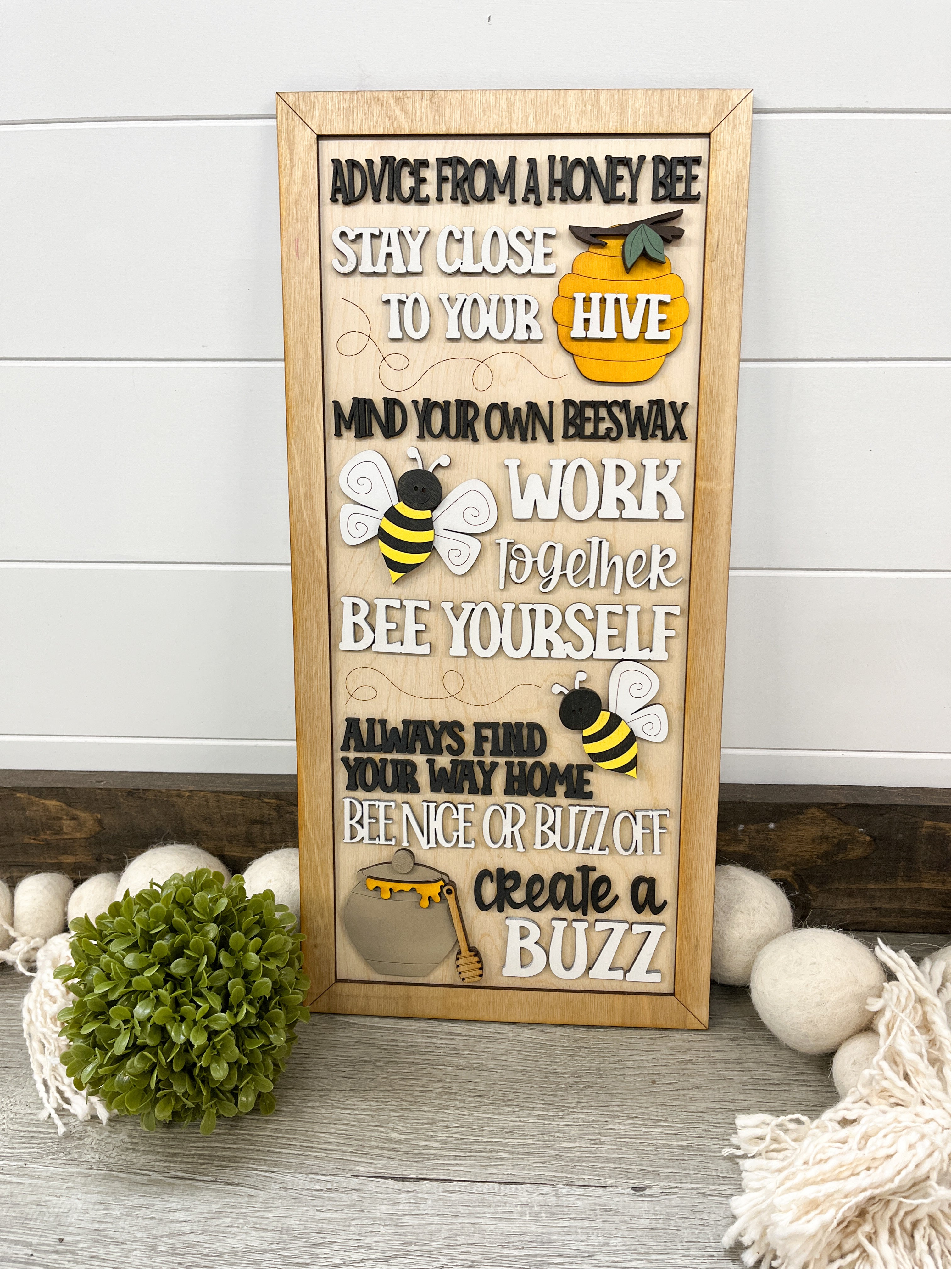 Honey Bee Advice Sign