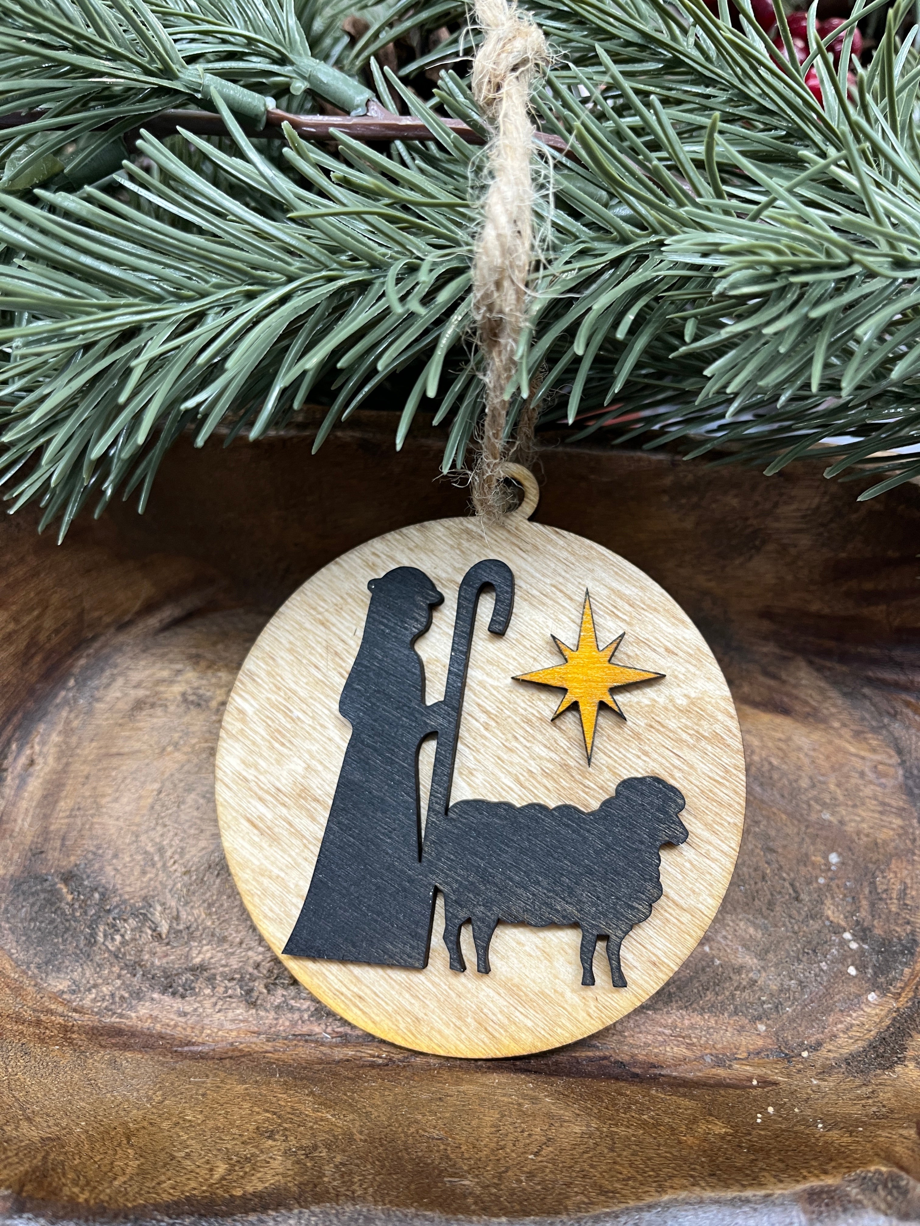 Religious Wood Ornament