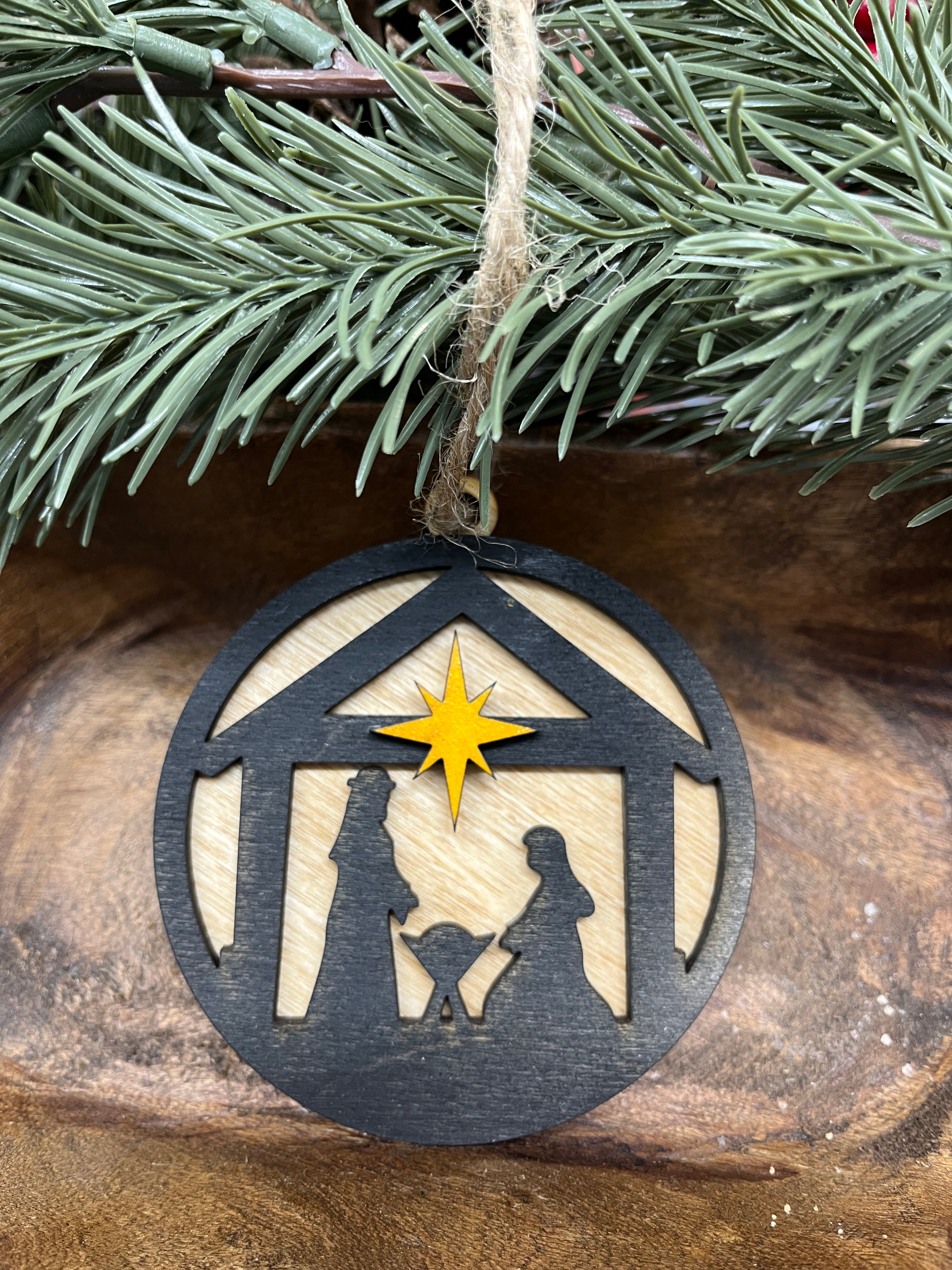Religious Wood Ornament