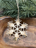 Flipping Off Snowflake Wood Ornament
