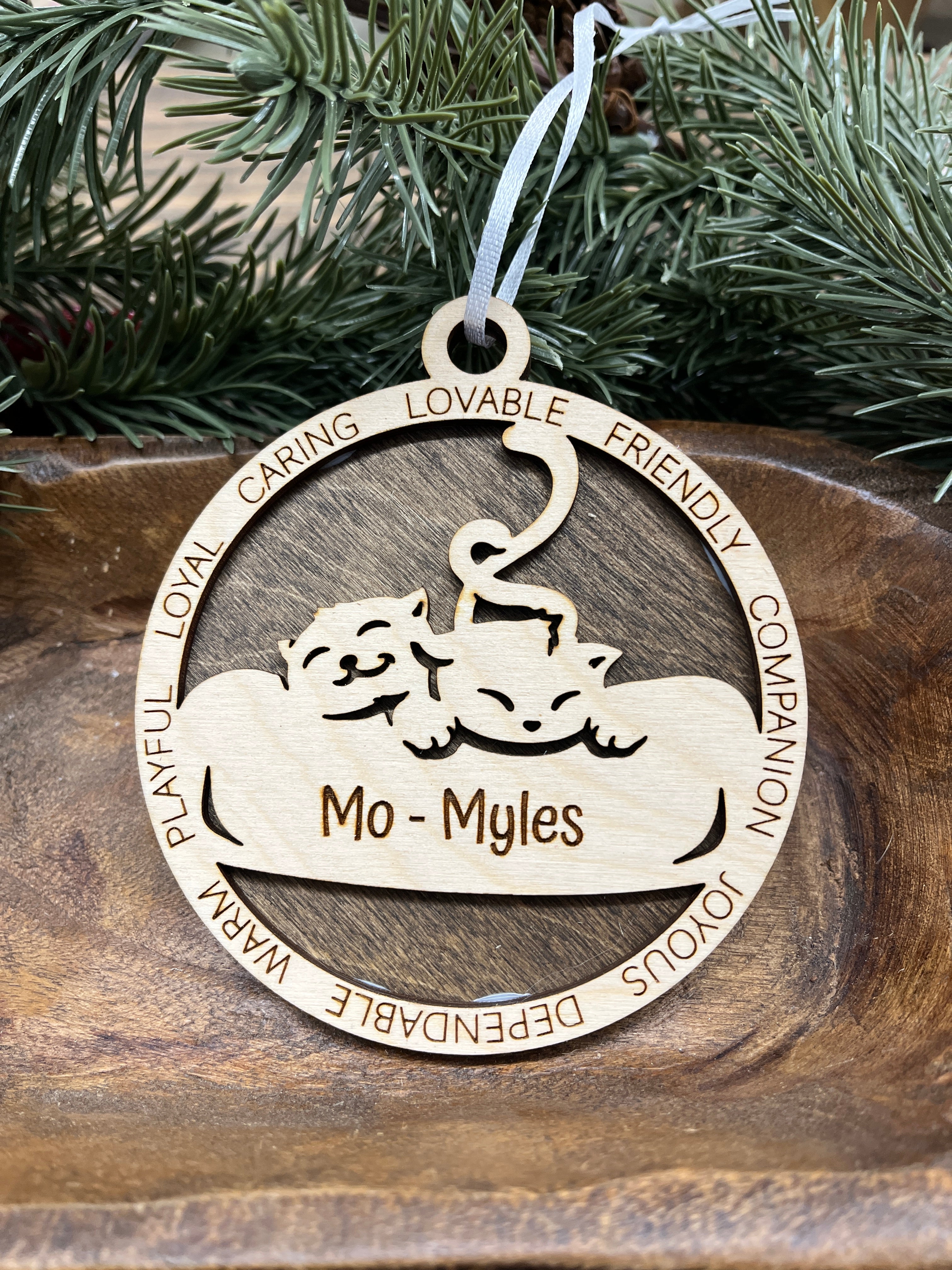 Personalized Cat(s) Wood Ornament