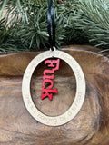 Last Fuck to Give Wood Ornament