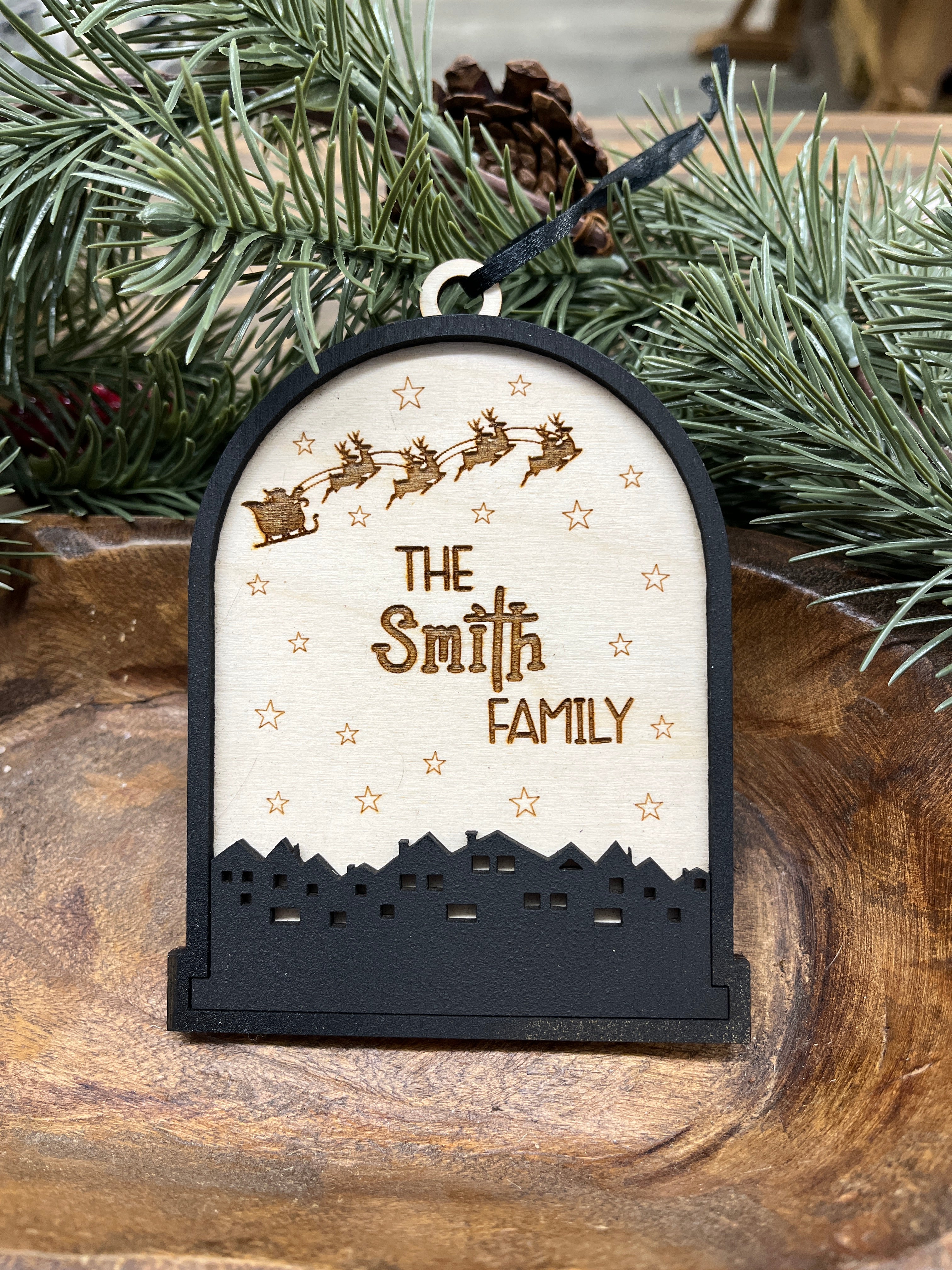 Personalized Family Wood Ornament
