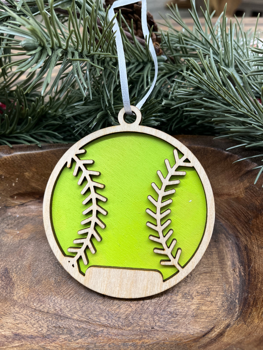 Personalized Sports Wood Ornament