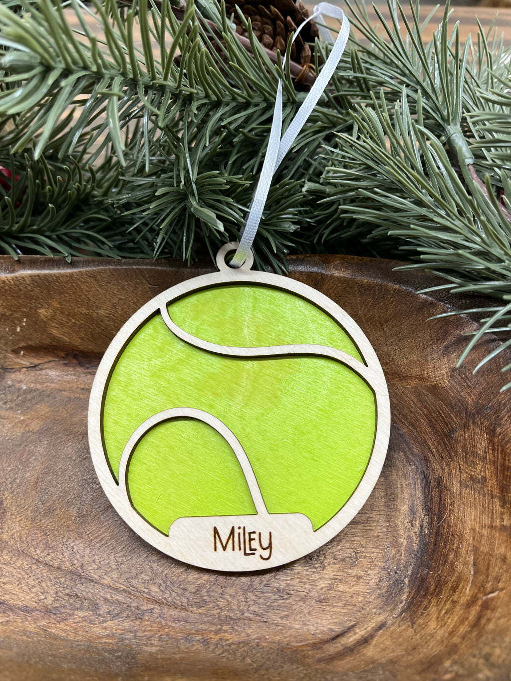 Personalized Sports Wood Ornament