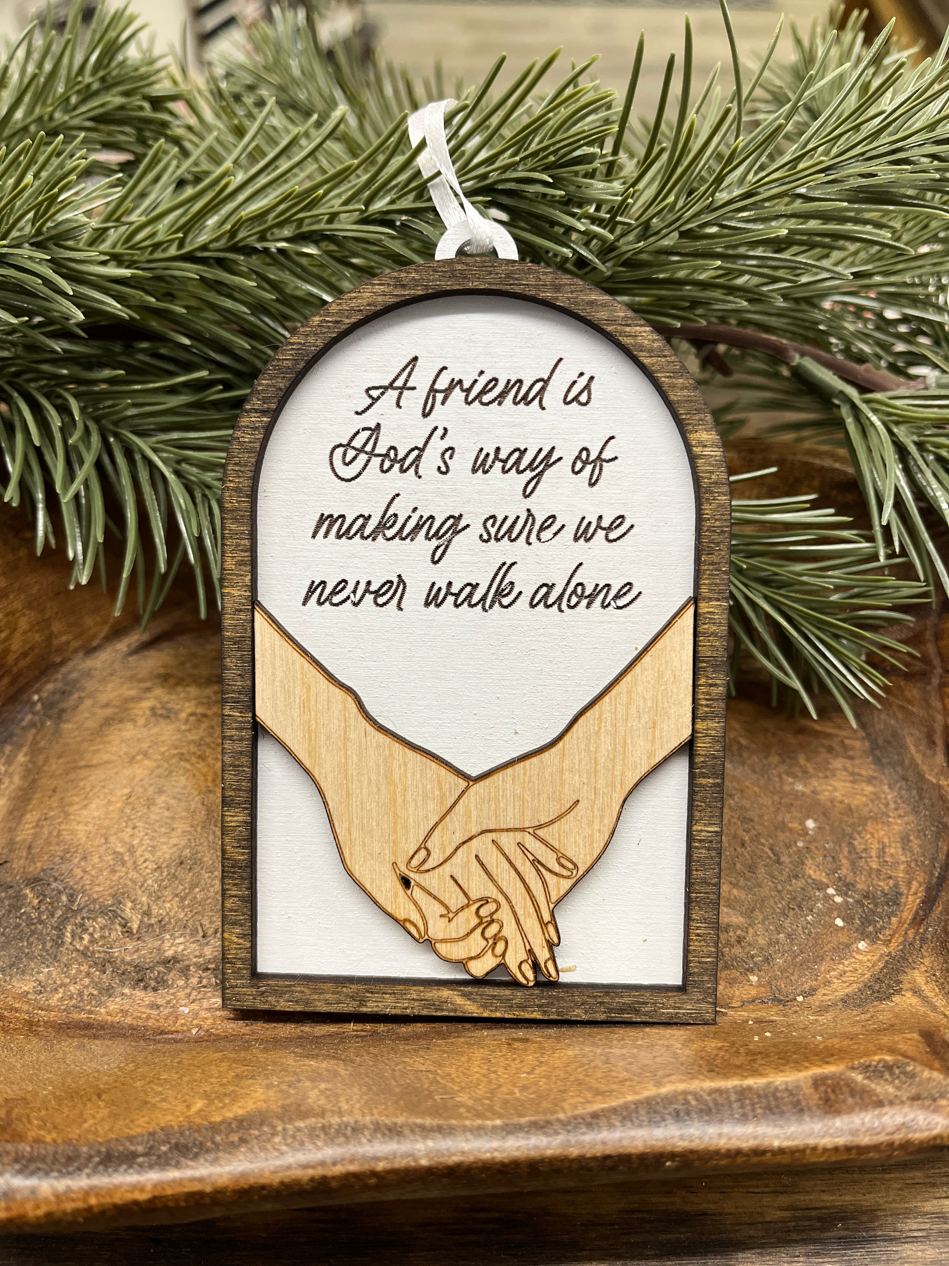 Friendship Wood Ornament