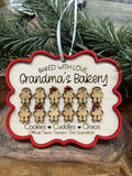 Personalized Grandkids Wood Ornament