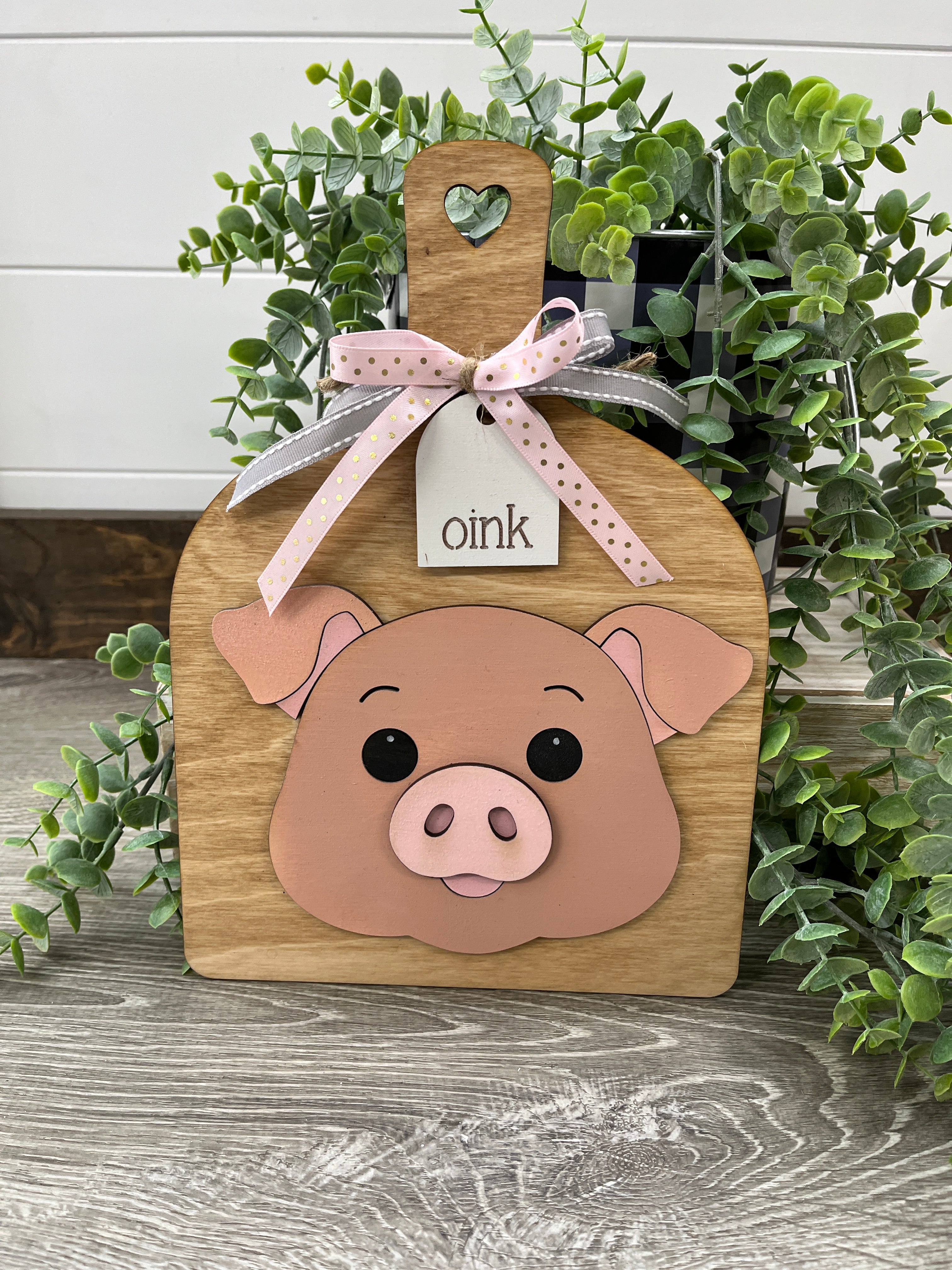 Farm Animal Faux Bread Board Sign
