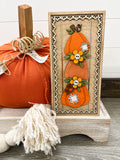 Vintage Lace Wood Pumpkins Sign
