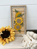 Vintage Lace Wood Sunflower Sign