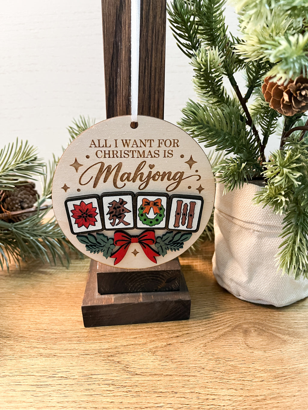 Mahjong Wood Ornaments