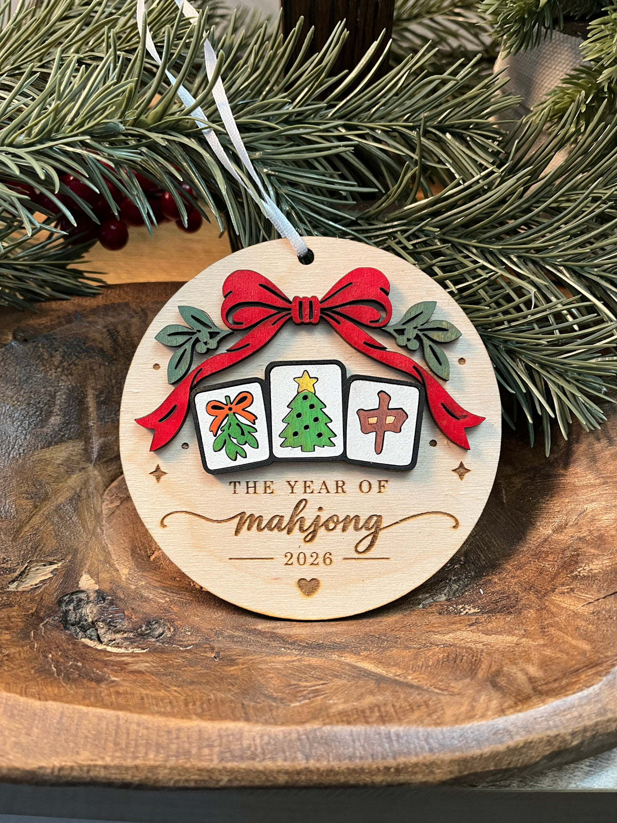 Mahjong Wood Ornaments